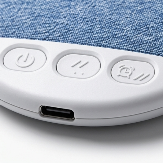 Close-up of the slim Dasonus pillow speaker