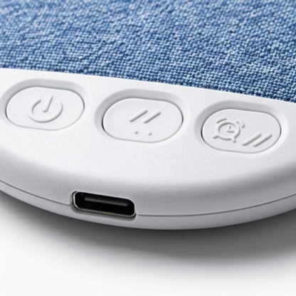 Close-up of the slim Dasonus pillow speaker